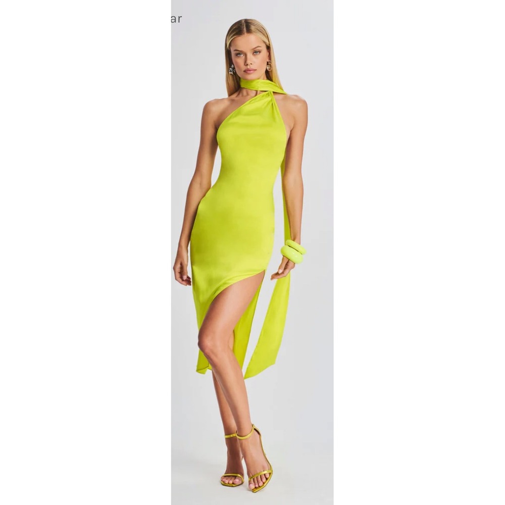 NWT Ser.o.ya‎ MARISSA SILK DRESS Neon Lime Sz XXS
$495